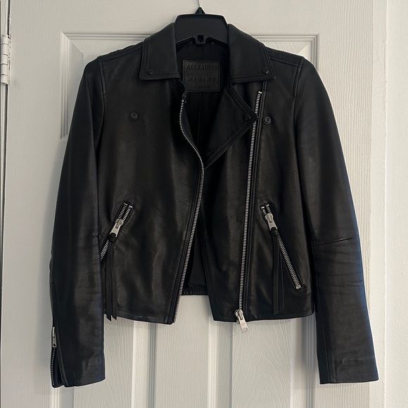 All Saints Dalby Biker Leather Jacket